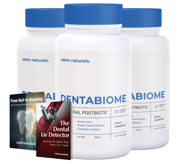 3 bottles of DentaBiome with 2 bonuses