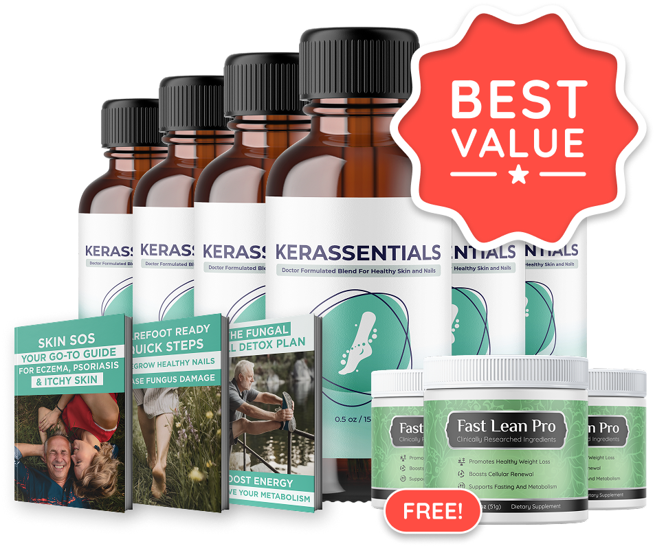 6 bottles of Kerassentials with bonuses