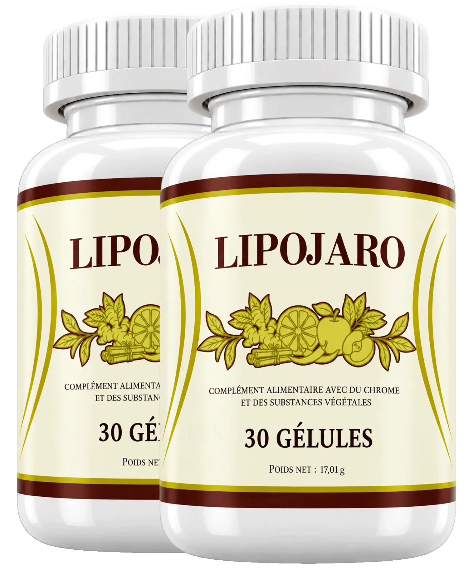 Deux flacons de LipoJaro, 30 gélules chacun
