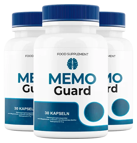 Drei Dosen MemoGuard Kapseln, 30 Kapseln pro Dose