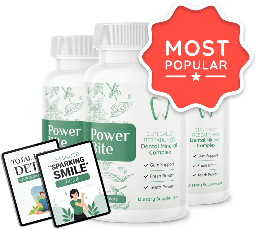 3 bottles of PowerBite with bonuses