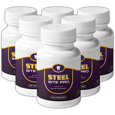 6 bottles of Steel Bite Pro