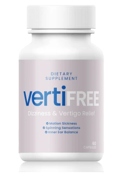 Bottle of VertiFree balance support capsules