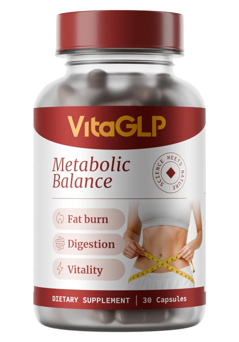 Eine Flasche VitaGLP Metabolic Balance mit 30 Kapseln